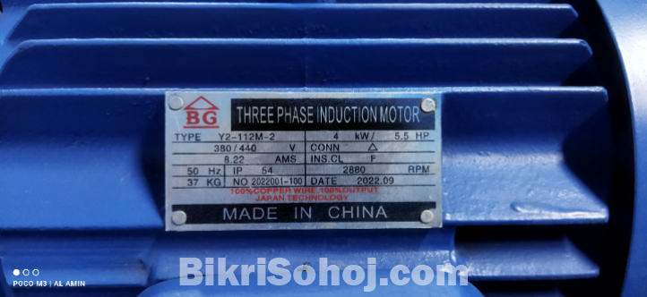 BG 5.5 HP 2800 RPM Induction Motor